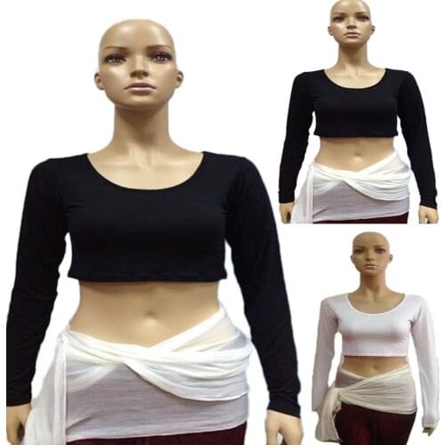 Basic T Shirt Women Long Sleeve Crop Tops Tee Shirt Muslim T-Shirt Tops Short Blouse Islamic Clothing Modal Cotton Bottoming