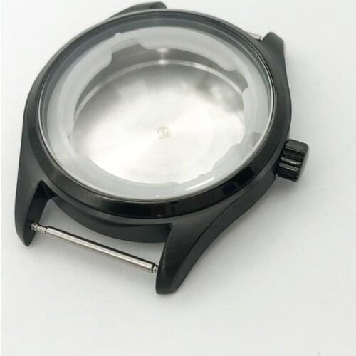 40MM Mens Watch Case 316SS Black Pvd Polished Russ FIT NH35、36 ETA 2824 Automatic Movement Waterproof Fashtion New Top Quality