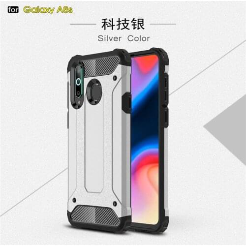 For Case Samsung Galaxy A8S Cover Anti-knock Soft Silicone + Hard Plastic Back Case For Samsung Galaxy A8s Shell For Samsung A8s