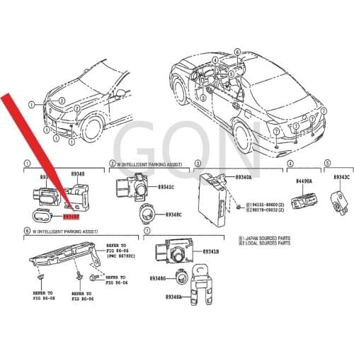 Ultrasonic sensor decorative ring 2009-Toy ota CRO WN buckle stabilizer base screw buckle sealing cover buckle rope screw