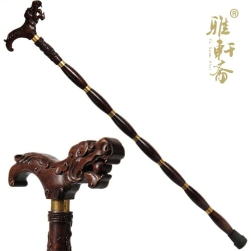 Rosewood rosewood ebony wood stick stick old wooden crutch crutches leading the elderly