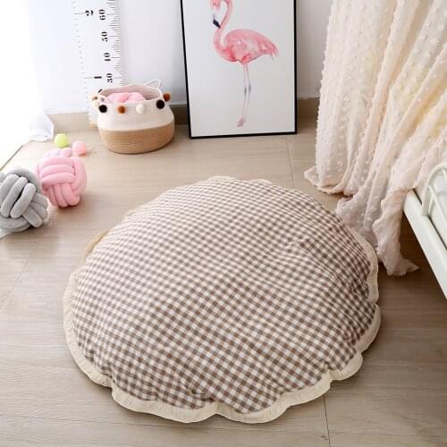 Ins childrens round wool ball climbing pad simple pad bedroom pad childrens room decorative pad