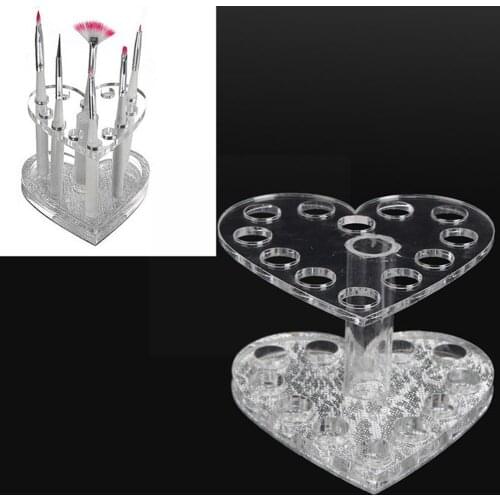 Nail Display Stand Art Acrylic UV Gel Pen Holder Shelves Art 12 Display Nail Brush Polish Pen Nail Tools Holes Nail Art V8R1