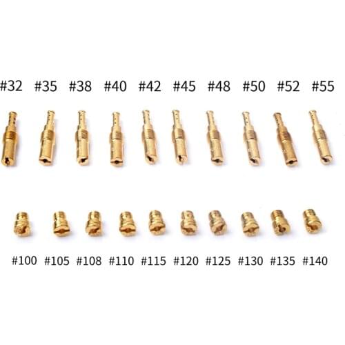 Motorcycle Injector Nozzle For Mikuni Keihin Koso OKO 20PCS Universal Carburetor Main Jet And Slow Pilot Jets CVK PWK
