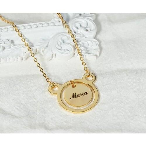 HUHUI Custom Name Necklace With Bear Pendant Personalized Nameplate Stainless Steel Animail Jewelry For Women Anniversary Gift
