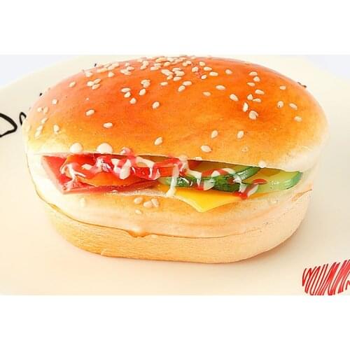 Artificial Hamburger Lifelike Food Bread Model Photography Prop For Home Kitchen Simulation Food Model Decoration Kitchen