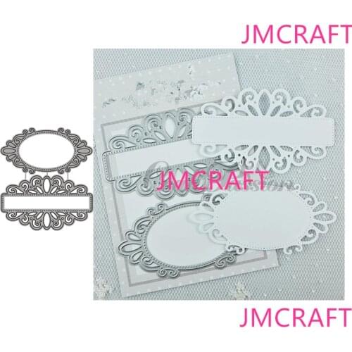 JMCRAFT 2021 New Oval Lace Decoration Metal Cutting Dies DIY Scrapbook Handmade Paper Craft Metal Steel Template Dies