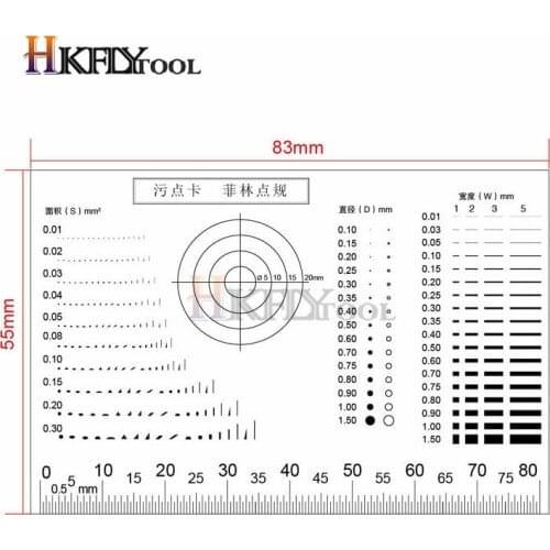 Soft Ruler Microscope Micrometer Calibration Slide Line Width Particle Diameter Measurement Tool High Precision Film Point Gauge