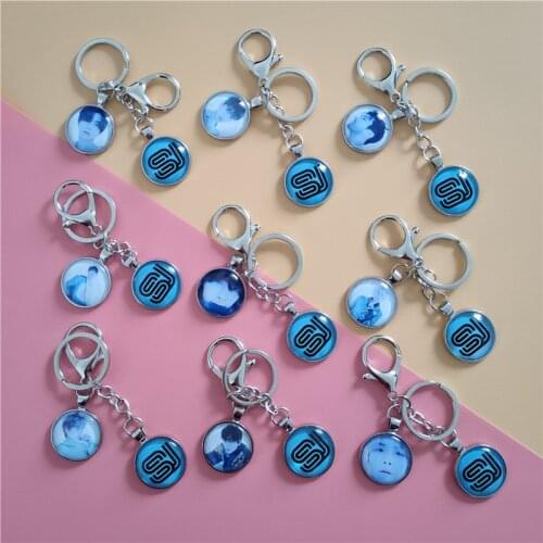 Kpop Super Junior TIMELESS Double Picture Metal Keychain Star Same Official Peripheral Keyring Fan Gifts Collection