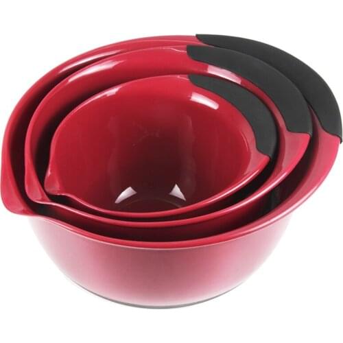 Mixing Bowls, Slip Resistant Bottom, Includes 5 Qt, 3 Qt, and 1.5 Quart Nested Bowl, 3 Piece Set