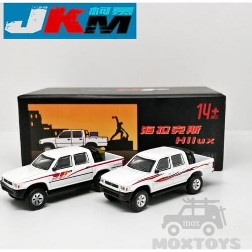 JACKIEKIM 1:64 Toyota Hilux Pickup truck White Diecast Model Car