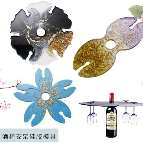 2020 New Transparent Silicone Mold Dried Flower Resin Decorative Craft For DIY Wine rack Mold epoxy resin molds for jewelry