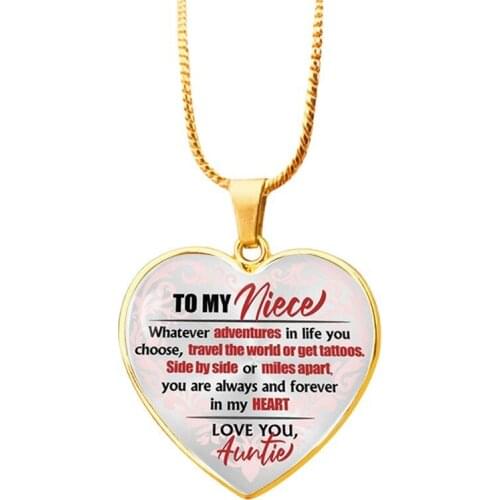 New Stainless Steel Necklace Peach Heart Alloy Pendant Jewelry Heart-shaped Key Chain Customization Butterfly Necklace