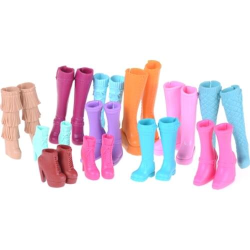 One Pair Elegance High Heels Boots Sandals Party Dinner Daily Wear Colorful Mixed Shoes For Doll Clothes Accessories Gift