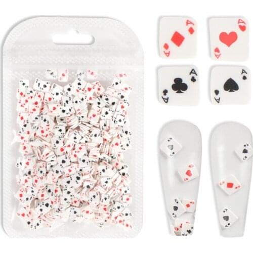 10g Polymer Soft Clay Nail Art Accessories Mixed Heart Spades Slices Gel Polish Nail Art Decorations Accessories