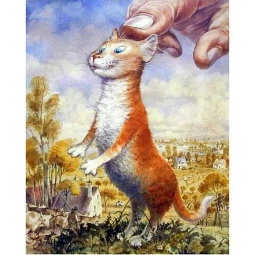 Full & Square 5D Diamond Painting Cats DIY Diamonds Cross Stitch 3D Diamonds Embroidery Rhinestones Mosaics Decorative Paintings