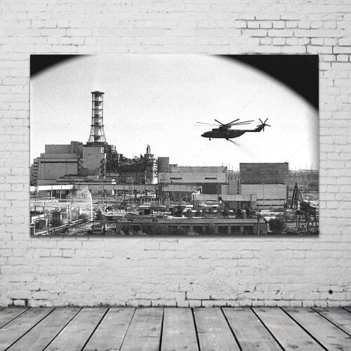 Chernobyl Poster Classic Scene Soviet Rescue Helicopter Print Nuclear Disaster Roentgen Canvas Painting Decaoration