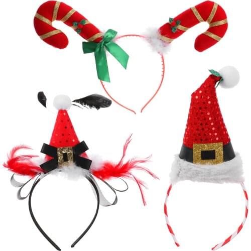 Headband Christmas Decorations Merry Christmas 2022 Photography Props New Year Glasses Headband For Home Adult Kids Xmas Gifts