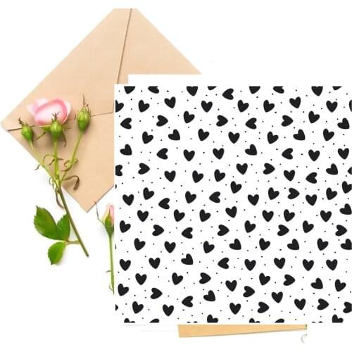 Heart-shape Background Clear Stamps For DIY Scrapbooking Card Making Silicone Stamps Fun Decoration Supplies