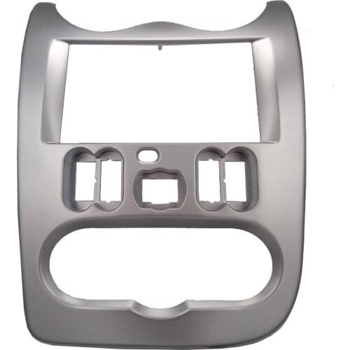 2Din Fascia For RENAULT Logan Sandero Dacia Duster Stereo Dash Kit Double Facia Installation Fascia Face Panel Frame