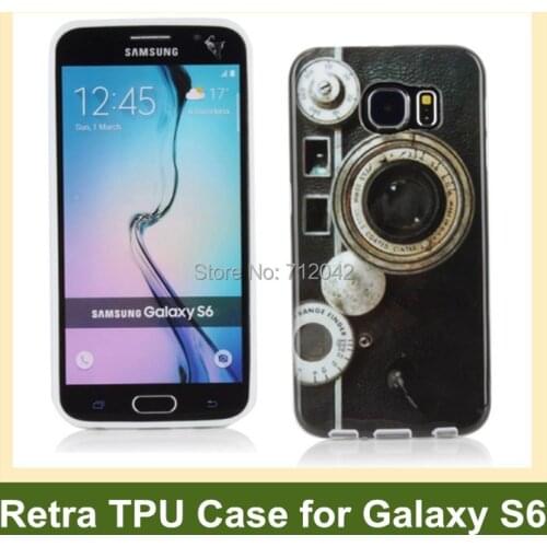 Retro Radio Camera Flower Zebra Pattern Soft TPU Gel Cover Case for Samsung Galaxy S6 G9200 SM-G920F Free Shipping