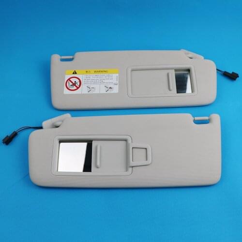 Gray Front Sun Visor Panel With Makeup Mirror For VW Golf 7 MK7 SportsVan Jetta MK7 T-Cross Passat B8 CC T-Roc