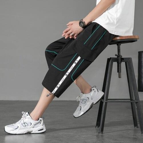 Fashion Summer Casual Cargo Shorts Men Cotton Calf-Length Pants Boardshorts Mens Sport Jogger Streetwear Trouser Short Pants