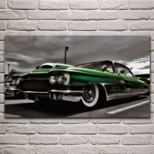 Old retro car Hot Rod selective coloring vehicle posters on the wall picture home living room decoration for bedroom KL571