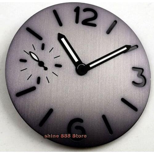 Sterile 37.5mm Watch Dial + Watch Hand Fit ETA 6497 Mechanical Hand Winding Movement