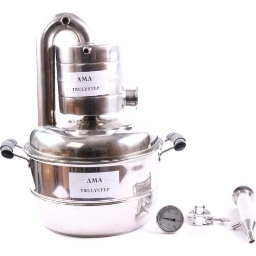 Moonshine Still 3 Gallon 15 L Liters Stainless Steel Vintage Distiller Wine Alcohol Ethanol Water Oil Making Kit