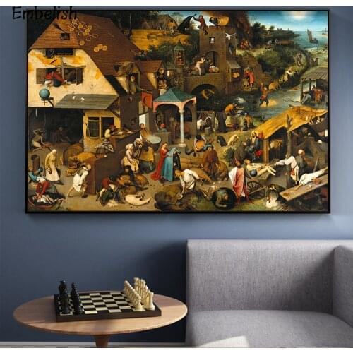 1 Pieces Famous Artworks For Living Room Netherlandish Pieter Brueghel The Elder Wall Art Pictures Home Decor Canvas Paintings