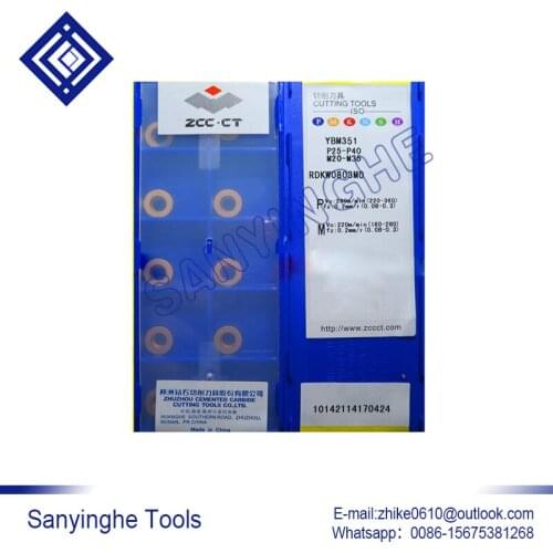 Free shipping high quality sanyinghe 10pcs/lots YBM351 RDKW0803MO cnc carbide turning inserts cnc blade lathe turning tool