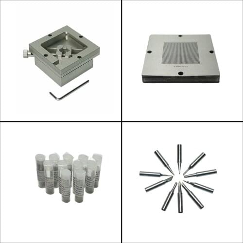 341pcs Universal Game Board BGA Stencils Directly Heat BGA Reballing Kit Template Set Kit Silver Steel Welding Soldering Irons