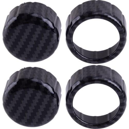 4pcs Inner Center Console Multimedia Switch Knob Cover Trim ABS Plastic Fit For Toyota Camry 2021 2020 2019 2018