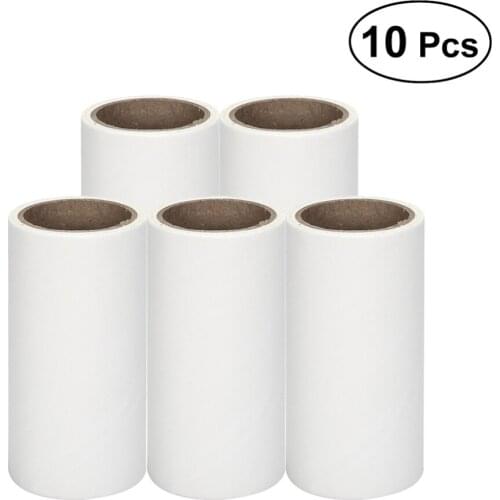 5 Pcs 60 Sheets Tearable Sticky Paper Cleaning Tape for Pet Hair Remover Rollers - 10cm