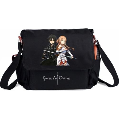 Anime Sword Art Online SAO Casual Handbag Zipper Shoulder Bag Crossbody Book School bags Messenger Bag Cosplay