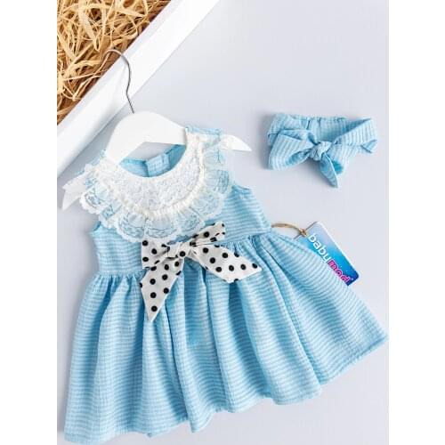Babymod Baby Girl Dress Guipure Bandana Baby Dress