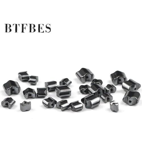 BTFBES 5/6/8mm Oval Gear Hematite Beads Natural Stone spacer Loose beads for Jewelry Making DIY bracelets necklace