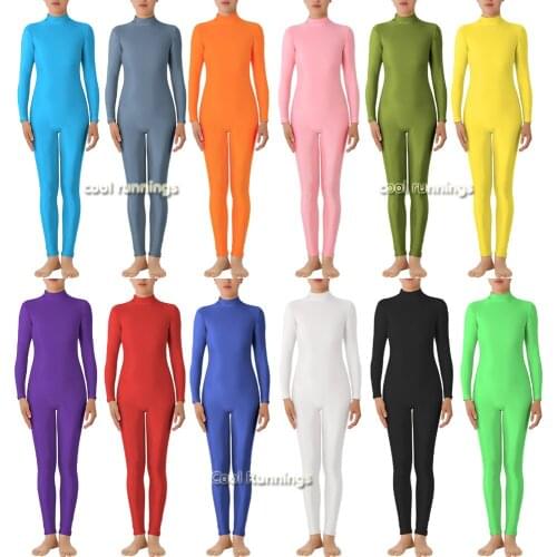 Kid Adult Unisex Spandex Zentai costume dancewear Unitard Bodysuit No Hood & Hands feets