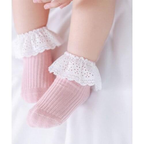 Baby Girls Cotton lace Socks Newborn infant Cute Breathable Princess Short Ruffle toddler Sock spring autumn Clothing Accessory