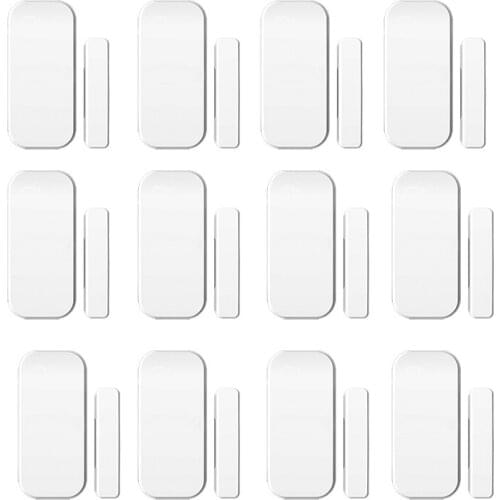 Intelligent Wireless Door Magnetic Sensor Door Gap Window Sensors Detectors 433MHz For our Alarm System 12pcs/lot