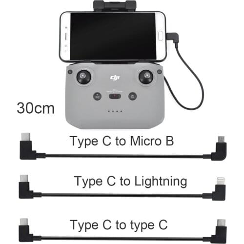 Mavic air 2 OTG Data Cable Phone Tablet Transmission Wire Android MicroUSB Type-C IOS Cable for DJI mavic air 2 Control 30cm