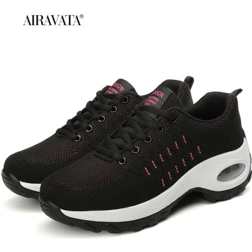 Sneakers Women Tennis Shoes Platforms Increasing Height Female Breathable Sports Footwear Air Cushion Lace-up Tenis Femenino