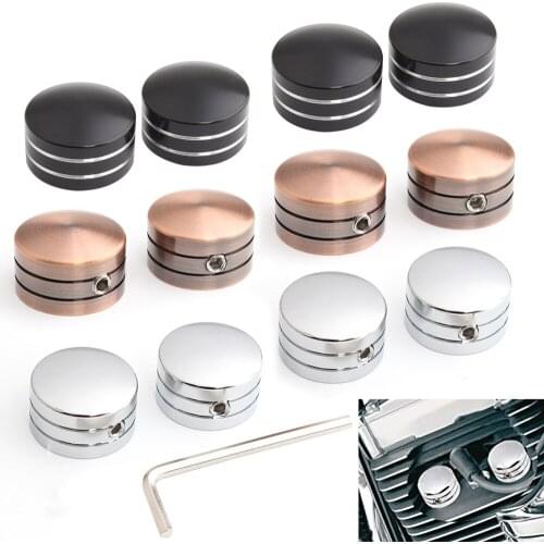Motorcycle 4PCS Aluminum Spark Plug Head Bolt Cap Cover Plug For Harley Touring Twin Cam Sportster XL 883 1200 1986-up