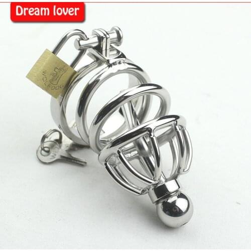 BEEGER Men Penis Cage Sounding Urethra Stainless Steel Chastity Belt 2 kinds Male Chastity Devices Sex Toys