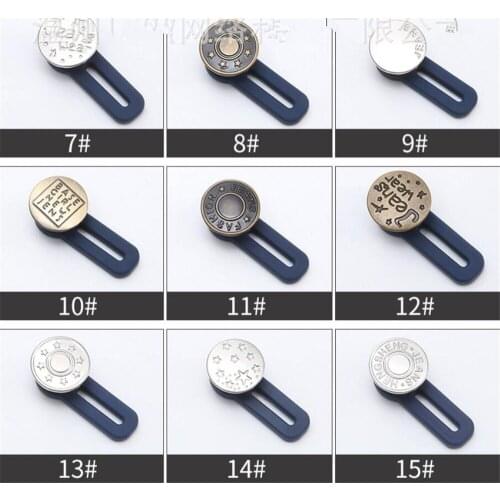 New 500pcs/lot Jeans Retractable Buttons Metal Extended Buckles Pant Waistband Expander for Men Women