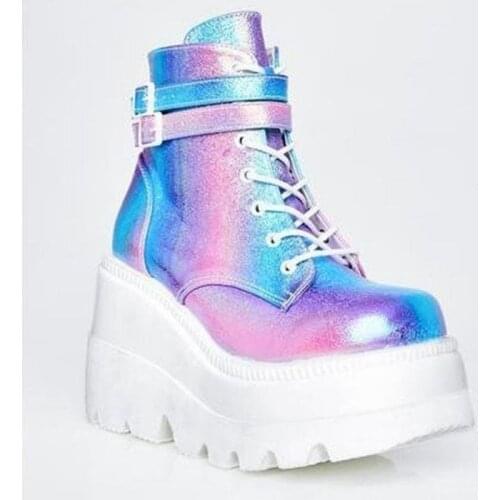 NIUBAIGUAN Women's Wedge Ankle Boots