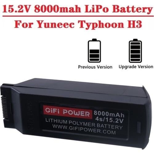 Upgrade GIFI POWER 15.2V 8000mAh LiPo Battery for Yuneec Typhoon H3 RC Drone Helicopter Spare parts