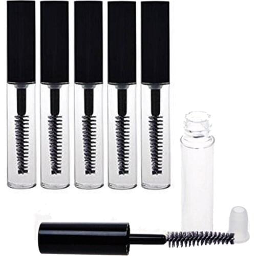4ML Portable Travel Empty Plastic Black DIY Mascara Tube Eyelash Cream Container Bottle Vials With Brush Tools