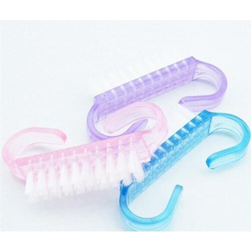 Professional Made High End Clean Nail Brush New 50pcs/pack Plastic Nail Art Dust Clean Brush Manicure Pedicure Tool SNB011